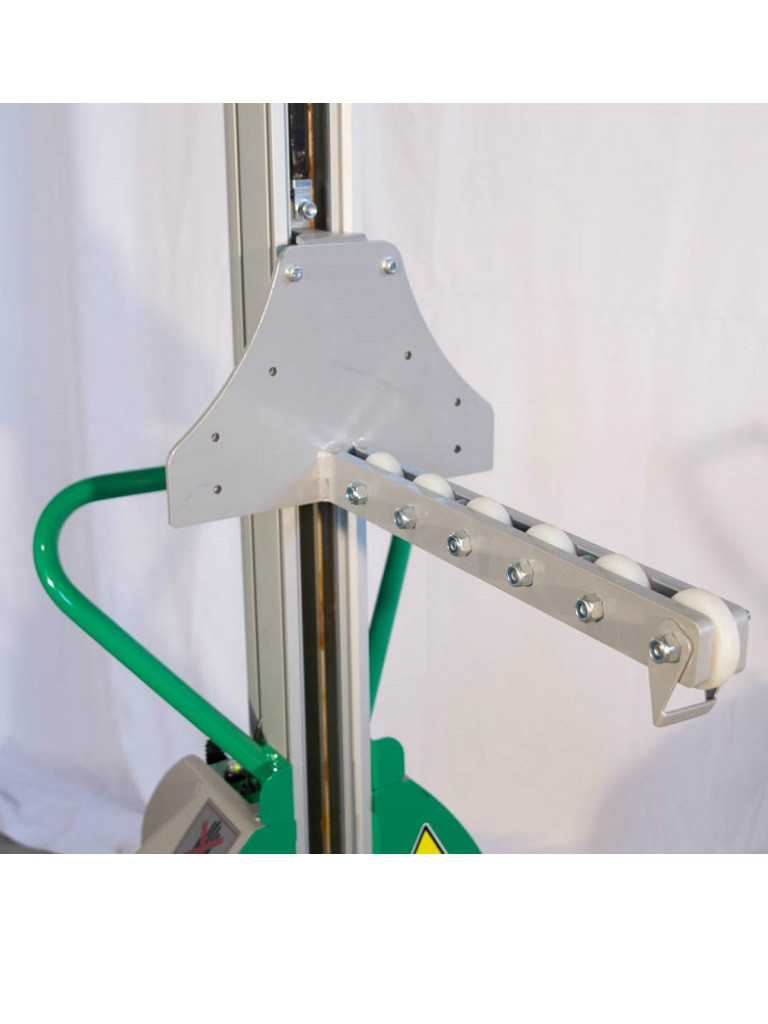 Sperone completo di rulli per lo scorrimento delle bobine in nylon e fermo di sicurezza